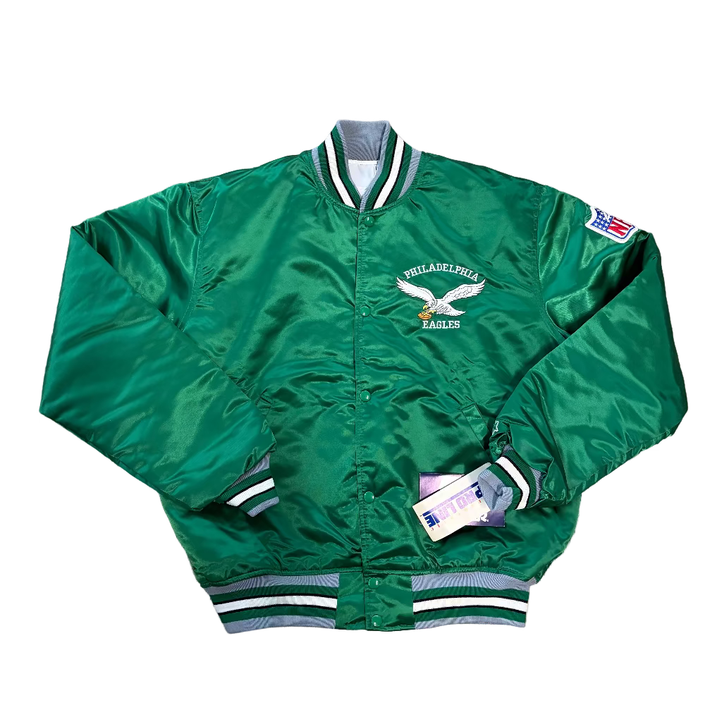 Eagles 1980s Starter Satin Jacket NEW WITH TAGS Size L