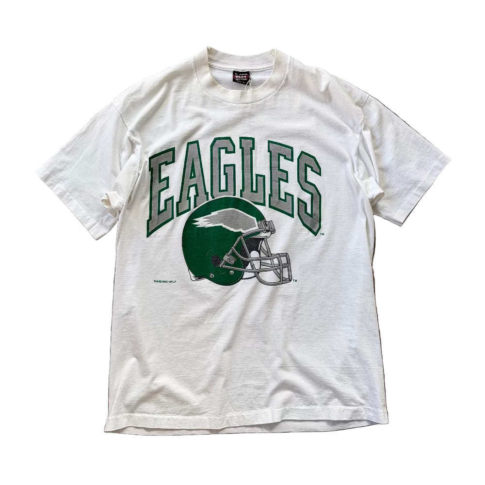 Eagles 1993 Kelly Green Helmet Tee Size L/XL