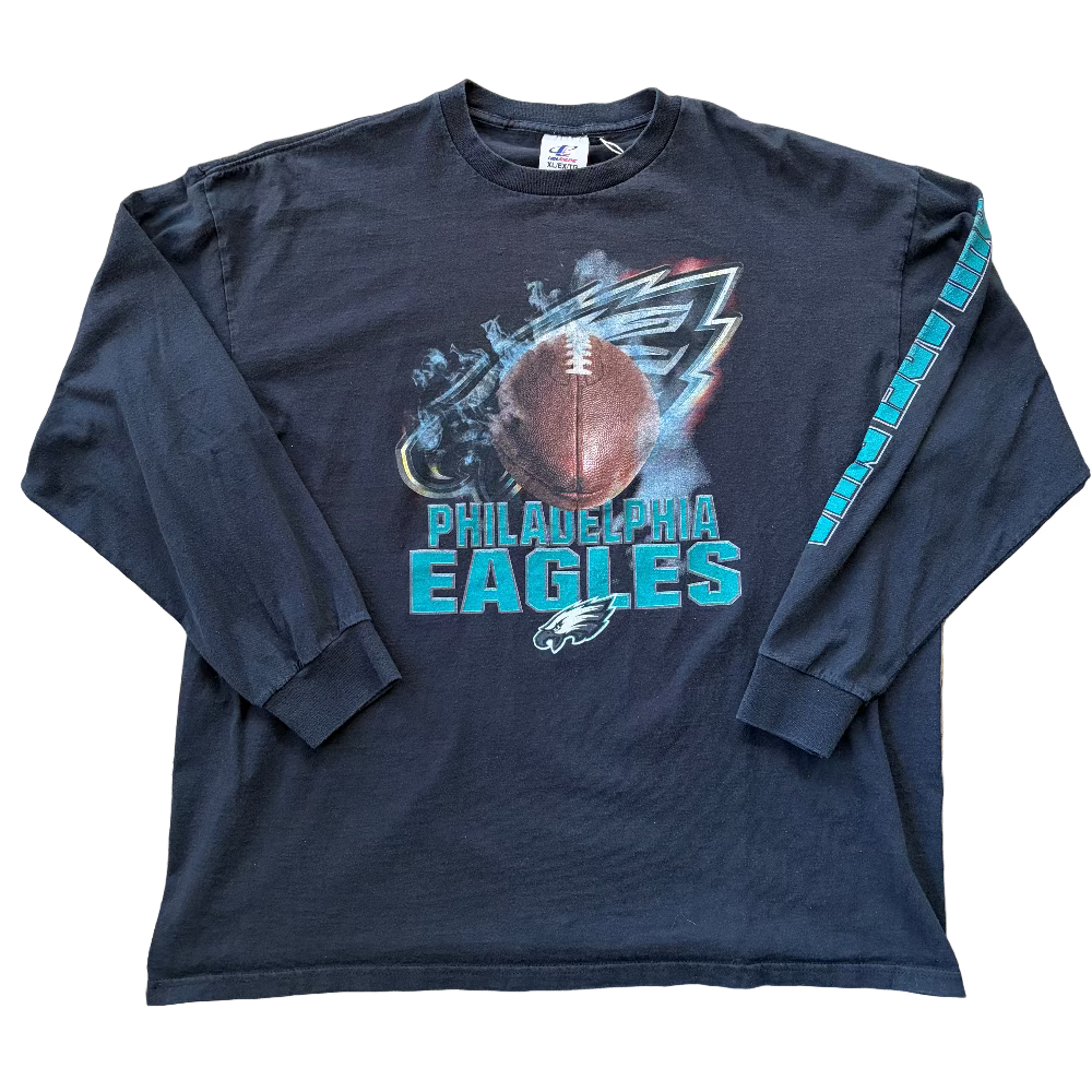 Eagles "Smoking Football" Long Sleeve Tee Size XL