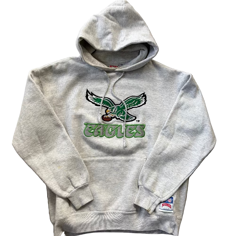 Eagles 90s Kelly Green Bird Nutmeg Hoodie Size M