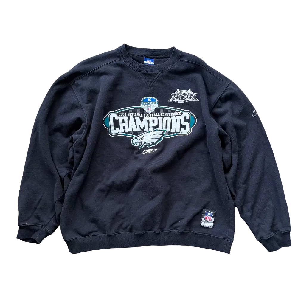 Eagles 2004 NFC Champions Crewneck Sweatshirt Size Large