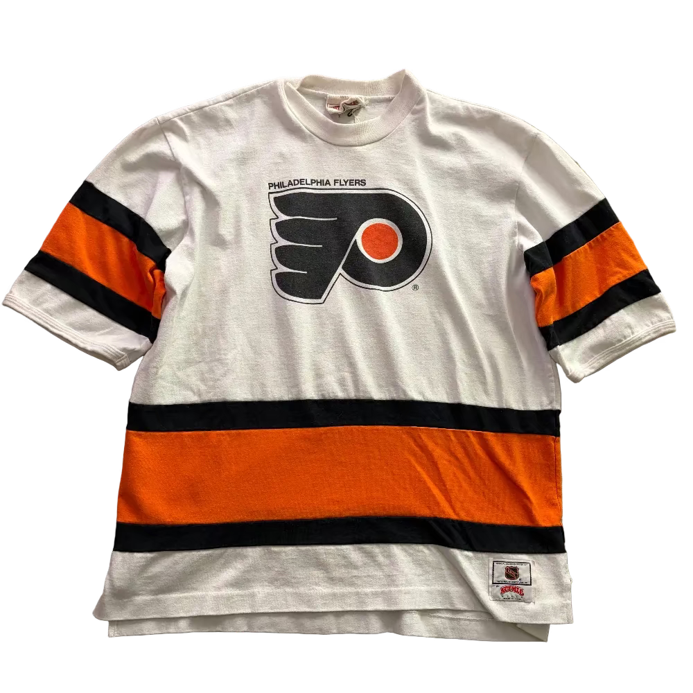 Flyers 90s Nutmeg "Jersey" White Tee Size L